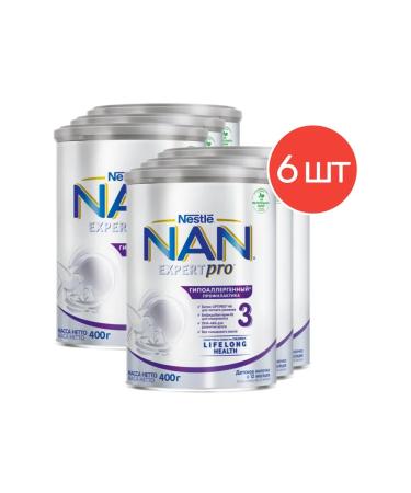 NAN NAS 3 ExpertPro hypoallergenic from 12 months 400g 6pcs