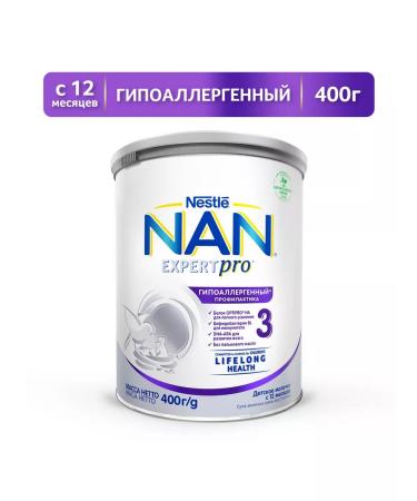 NAN NAS 3 ExpertPro hypoallergenic from 12 months 400g 2 pcs - Buy Online on GoSupps.com