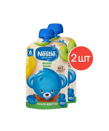 Nestle Banan apple-Banan puree from 6 months 90 g 2 pcs