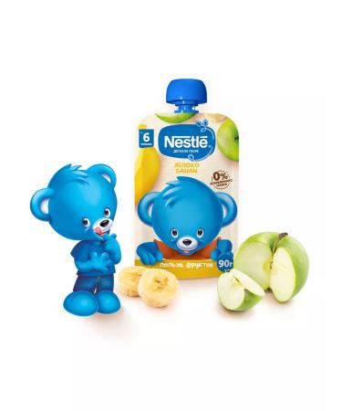 Nestle Banan apple-Banan puree from 6 months 90 g 2 pcs - Buy Online on GoSupps.com
