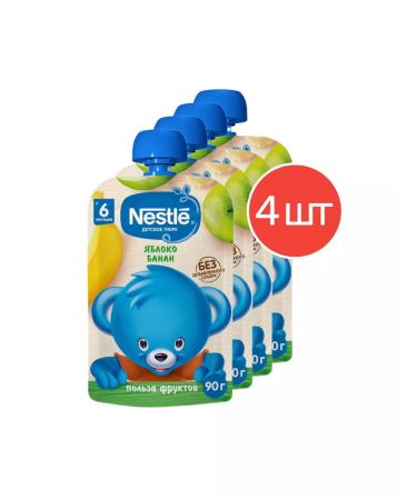 Nestle Banan apple and 6 months of 90 g 4 pcs
