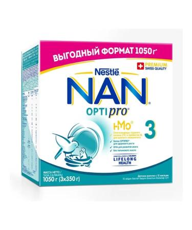 Milk Nan 3 Optipro for growth immunity 1050g 2pcs - Buy Online on GoSupps.com