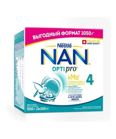 Milk Nan 4 Optipro from 18 months 1050 g 2 pcs - Buy Online on GoSupps.com
