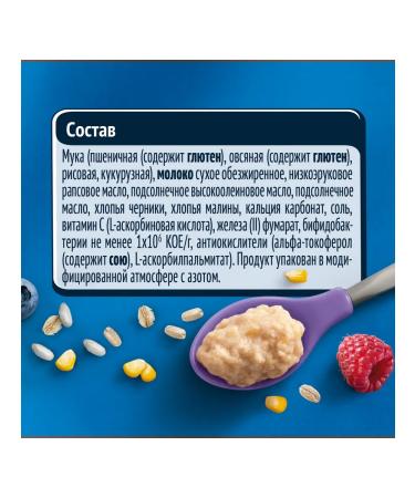 Gerber Milk porridge blueberry-rally from 6 months 180g - Buy Online on GoSupps.com