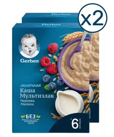 Gerber Milk porridge blueberry-rally from 6 months 180g 2 pcs