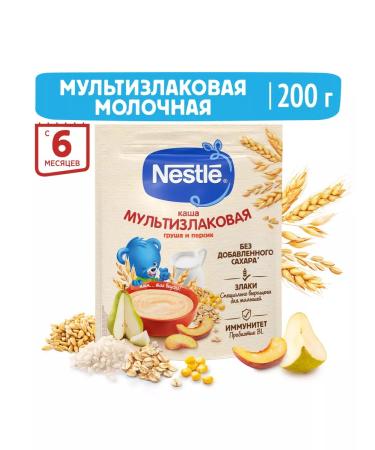 Nestle Milk porridge pear-peach from 6 months 200g 2 pcs - Buy Online on GoSupps.com