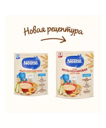 Nestle Milk porridge pear-peach from 6 months 200g 9 pcs - Buy Online on GoSupps.com