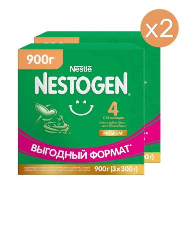 NESTOGEN Premium 4 from 18 months prebio and lactobacteria 900g 2pcs - Buy Online on GoSupps.com
