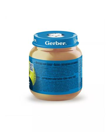 Puree children's fruit only apple "gerber" 125 g 6 pcs - Buy Online on GoSupps.com