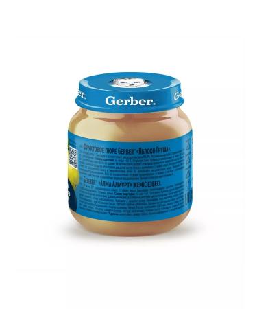 Gerber Fruit puree apple-brigade from 5 months 125g 6 pcs - Buy Online on GoSupps.com