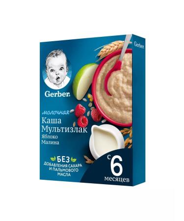 Gerber Porridge milk apple-rally from 6 months. 180g 9 pcs - Buy Online on GoSupps.com