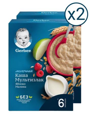 Gerber Porridge milk apple-rally from 6 months. 180g 2 pcs