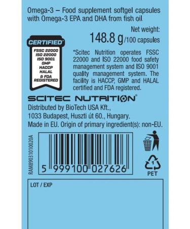 Scitec Nutrition Omega 3 100 capsules - Buy Online on GoSupps.com