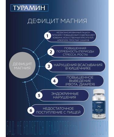 Turamine Magnesium capsules 0.5g No. 90 - Buy Online on GoSupps.com