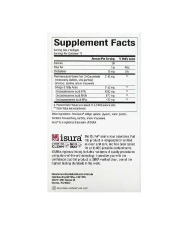 Natural Factors RXOMEGA-3 900 mg 150 pcs - Buy Online on GoSupps.com