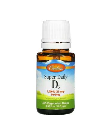 Carlson Super Daily D3 1000 IU 10.3 ml - Buy Online on GoSupps.com
