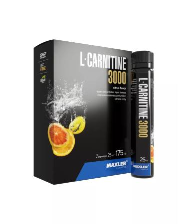 maxler L-carnitin liquid L-Carnitine 3000mg 7x25ml Citrus