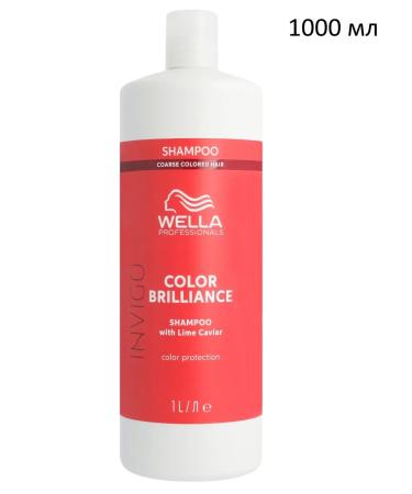 WELLA PROFESSIONALS Wella shampoo for hard hair Invigo Brilliance 1000ml - Buy Online on GoSupps.com