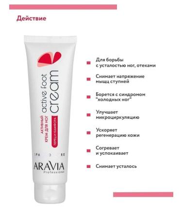 ARAVIA professional Active leg cream with campara and pepper 100 ml - Buy Online on GoSupps.com