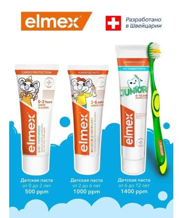 elmex Toothpaste for children 6-12 years old 2 pcs 75 ml - Buy Online on GoSupps.com