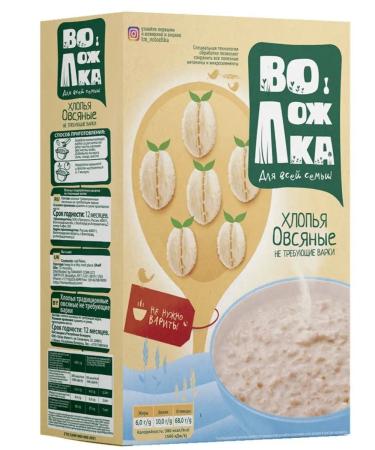 Volozhka Oatmeal flakes of whole grain NTV 3pcs 400g - Buy Online on GoSupps.com
