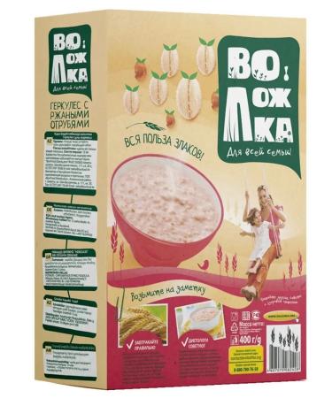 Volozhka Oatmeal Hercules with rye branching of 3 pcs 400.G - Buy Online on GoSupps.com