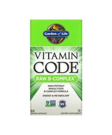 Garden of Life Vitamin Code Raw B-Complex 60 vegan capsules