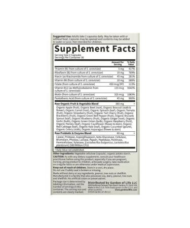 Garden of Life Vitamin Code Raw B-Complex 60 vegan capsules - Buy Online on GoSupps.com