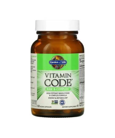 Garden of Life Vitamin Code Raw B-Complex 60 vegan capsules - Buy Online on GoSupps.com