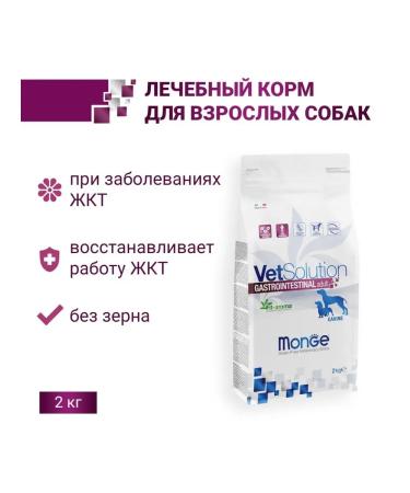 MONGE VetSolution GastroinTestinal for dogs with gastrointestinal problems 2kg - Buy Online on GoSupps.com