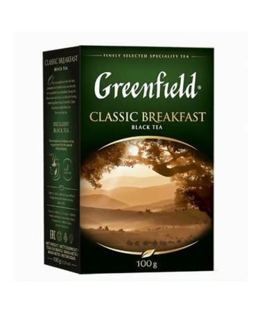 Greenfield Classic Breakfast leaf tea black in package 100g 6 pcs - Buy Online on GoSupps.com