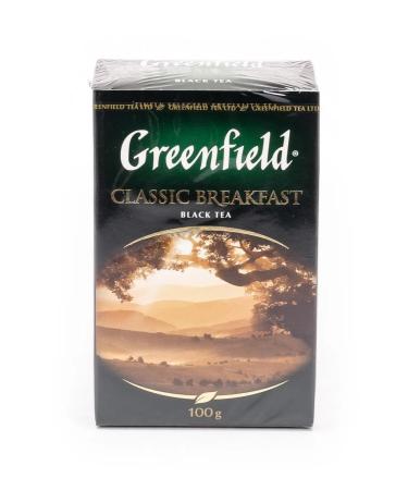 Greenfield Classic Breakfast leaf tea black in package 100g 6 pcs - Buy Online on GoSupps.com