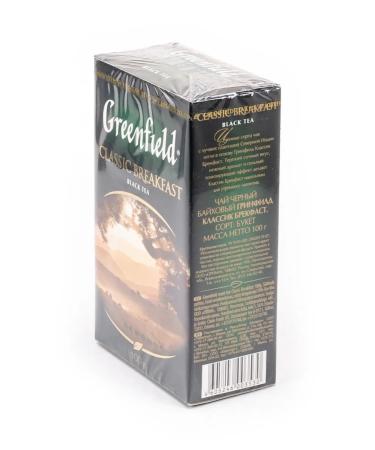 Greenfield Classic Breakfast leaf tea black in package 100g 6 pcs - Buy Online on GoSupps.com