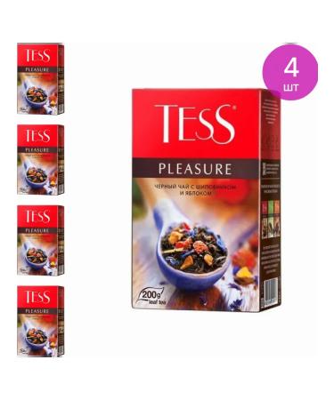 TESS Pleasure leaf tea is black with rose hips 200g 4 pcs