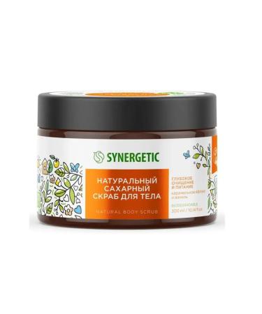 SYNERGETIC Body scrub caramel apple and vanilla sugar 300 ml - Buy Online on GoSupps.com