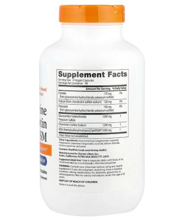 Doctor's Best Glucosamine chondroitin and MSM 360 capsules - Buy Online on GoSupps.com