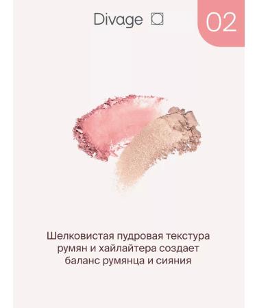 DIVAGE Facial palette Duo blush and highlighter tone 02 - Buy Online on GoSupps.com