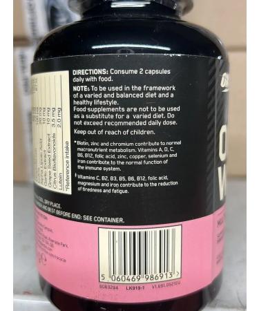 Optimum Nutrition Opti-Women (EU) vitamins 120 caps - Buy Online on GoSupps.com