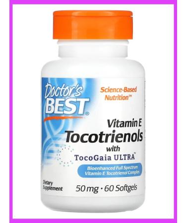 Doctor's Best Tokotrienols vitamin E 50 mg 60 capsules - Buy Online on GoSupps.com