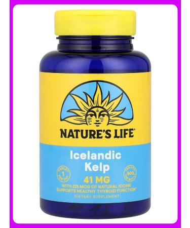 Nature's life Icelandic brown algae iodine 500 tablets