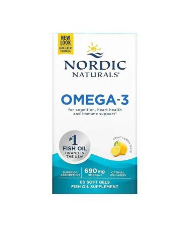 Nordic Naturals Omega-3 with lemon taste 345 mg 60 pcs