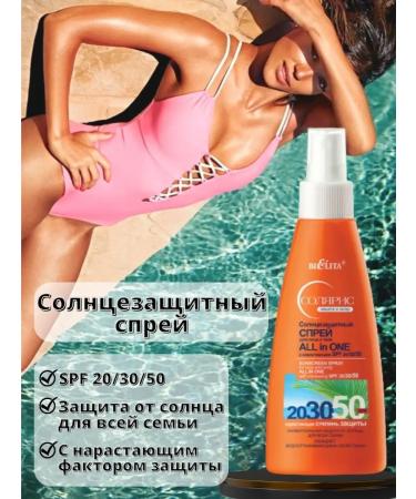 Belita Sunscreen for the face and body with SPF 20 30 50