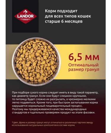 LANDOR Feed for sterilized cats turkey duck 2 kg - Buy Online on GoSupps.com