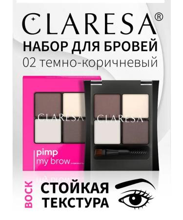 CLARESA Pimp My Brow Shadows No. 02 Eyebrow Set Dark Brown