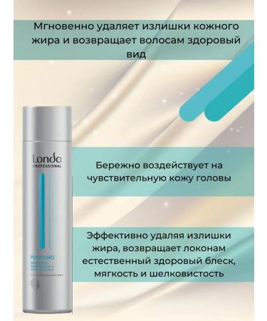Londa Professional Shampoo cleansing for oily hair Scalp Purifying 250 ml - Buy Online on GoSupps.com