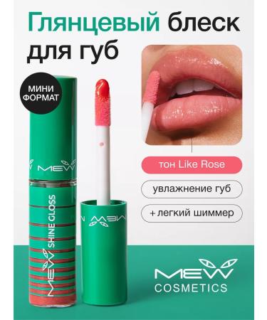 MEW Lip gloss transparent moisturizing with a brush glossy