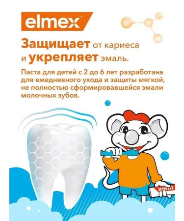 Elmex Children's toothpaste set for protection against caries (up to 6 years) 2 pcs. 50 ml - Buy Online on GoSupps.com