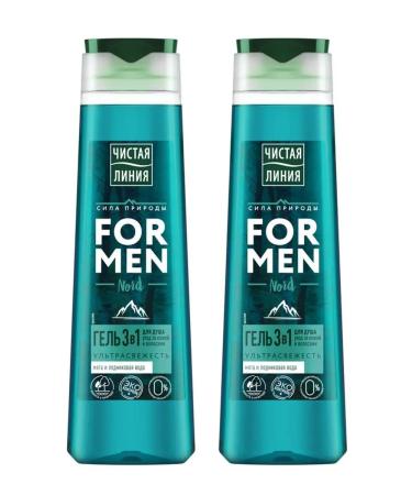 Clean line Shower gel 3B1 for men 400 ml. (2 pcs.)