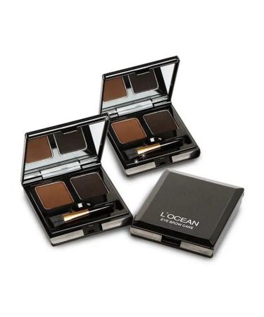 L'OCEAN Eyebrow shadows Eye Brow Cake 02 Light Brown + Brown - Buy Online on GoSupps.com