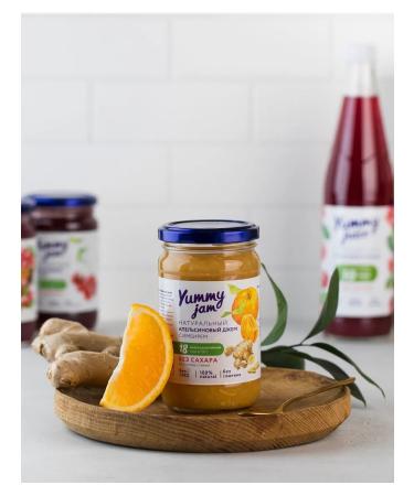 Yummy Foods Jam without sugar Yummy Jam 350g orange - Buy Online on GoSupps.com
